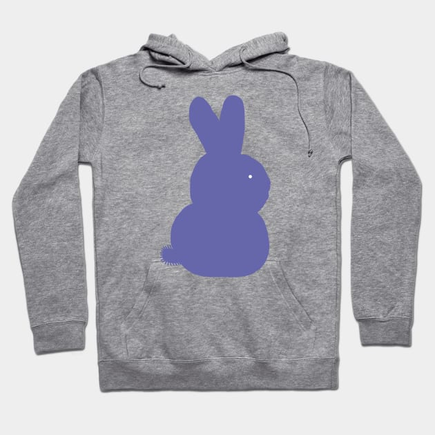 Periwinkle Blue Bunny Rabbit Abstract Hoodie by ellenhenryart